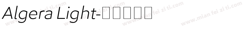 Algera Light字体转换